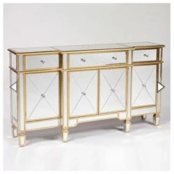 House Of Bling Furniture Boutique Valencia Range Valencia Gold Large Sideboard Cabinet