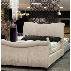 House Of Bling Furniture Boutique Moc Croc Swan Oyster Sleigh Bed