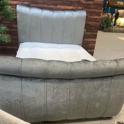 House Of Bling Furniture Boutique Moc Croc Swan Oyster Sleigh Bed