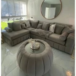 House Of Bling Furniture Boutique U Shape Sofas Oyster Oxford L Shape Chaise Sofa