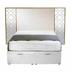House Of Bling Furniture Boutique Beds Dumfries Luxury Metal Trim Wallboard Bed With Mirrors