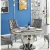 House Of Bling Furniture Boutique Dining Tables And Chairs Sets Ariana Round Marble Dining Table With Knocker Chsirs