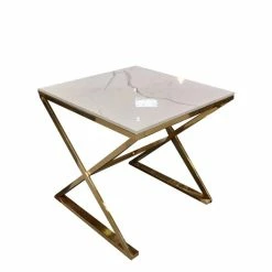 House Of Bling Furniture Boutique Geo Gold Lamp Side Tables