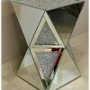 House Of Bling Furniture Boutique Hexagon Crushed Diamond Pedestal