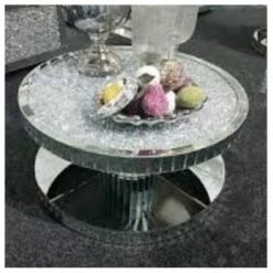 House Of Bling Furniture Boutique Crushed Diamond Round Coffee Table Coffee Tables