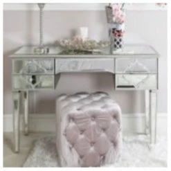 House Of Bling Furniture Boutique Morocco Dressing Table In Silver