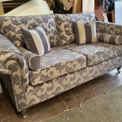 House Of Bling Furniture Boutique Royal Windsor Sofa In Floral Grey