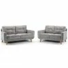 House Of Bling Furniture Boutique Clara Grey Fabric Sofa Sofa Sets
