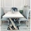 House Of Bling Furniture Boutique Dining Tables And Chairs Sets Ariana Marble X White Marble Table Top With Chairs