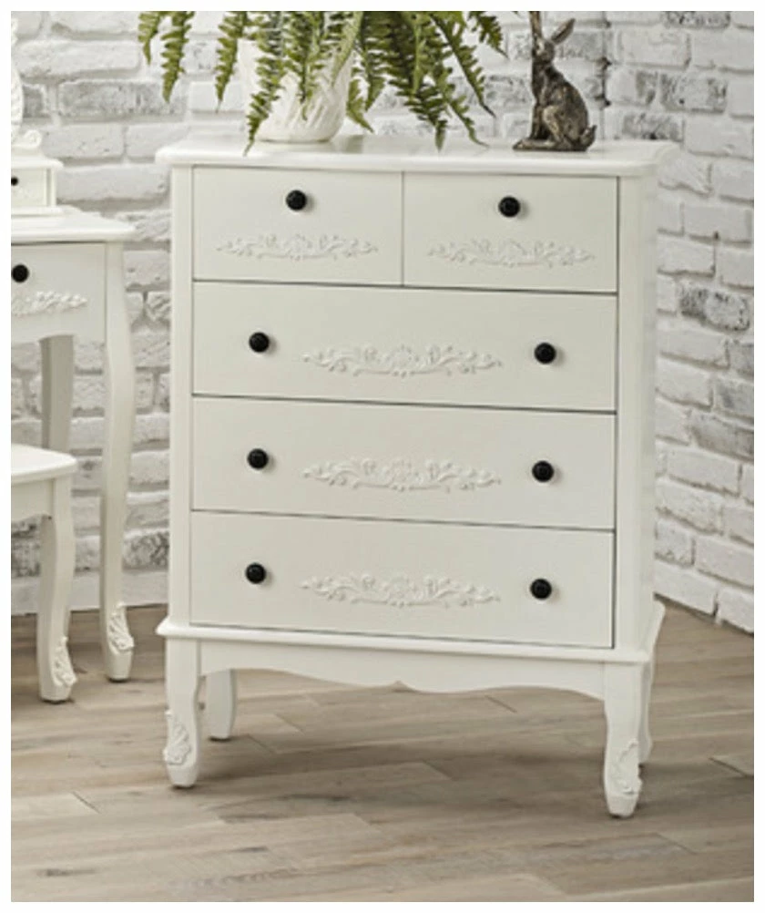 House Of Bling Furniture Boutique Antionette Chest Of 5 Drawers White 3 House Of Bling Furniture Boutique Antionette Chest Of 5 Drawers White