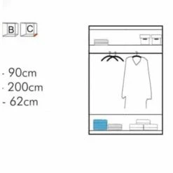 House Of Bling Furniture Boutique Chantel Wardrobe Different Size Options Available