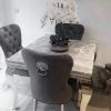 House Of Bling Furniture Boutique Light Grey Marble Devon Table With Dark Grey Lion Knocker Chairs 2 House Of Bling Furniture Boutique Light Grey Marble Devon Table With Dark Grey Lion Knocker Chairs