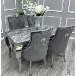 House Of Bling Furniture Boutique Dining Tables And Chairs Sets Cambridge Dark Grey Mable Table 1.3