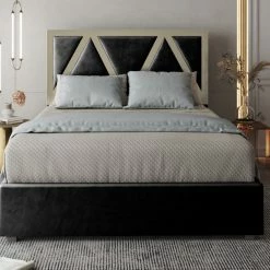 House Of Bling Furniture Boutique Texas Luxury Metal Trim Bed