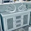 House Of Bling Furniture Boutique White Crushed Diamond Sideboard