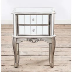 House Of Bling Furniture Boutique Anna French Antique Champagne Bedside Drawers