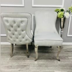 House Of Bling Furniture Boutique Dining Chairs Sophie Chair In Light Grey