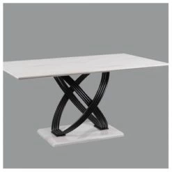 House Of Bling Furniture Boutique Siciley Marble Affect Dining Table Dining Tables And Chairs Sets