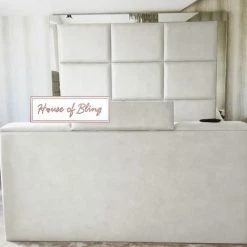 House Of Bling Furniture Boutique Harley Mirrored TV Bed Luxury Beds