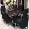 House Of Bling Furniture Boutique Black Marble Buxford Table Dining Tables And Chairs Sets