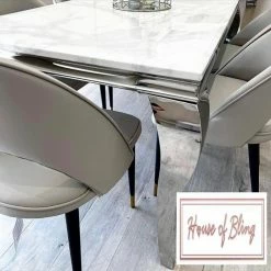 House Of Bling Furniture Boutique Cambridge Marble Table With Chairs