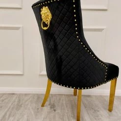 House Of Bling Furniture Boutique Devon Table In Gold With 4 Cream Chairs Dining Tables And Chairs Sets