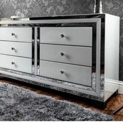 House Of Bling Furniture Boutique Atlanta White Chest Of 6 Drawers