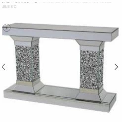 House Of Bling Furniture Boutique Crushed Diamond Pillar Console