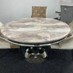 House Of Bling Furniture Boutique Louis Round Marble Table With Chairs Dining Tables And Chairs Sets