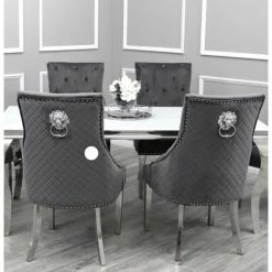 House Of Bling Furniture Boutique Cambridge Table White Glass Top With Chairs Dining Tables And Chairs Sets