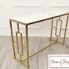 House Of Bling Furniture Boutique Lara Console Table Gold With White Top 2 House Of Bling Furniture Boutique Lara Console Table Gold With White Top