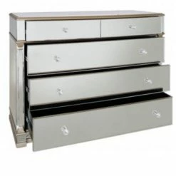 House Of Bling Furniture Boutique Venice Range 5 Drawer Chest Of Drawers