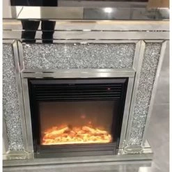 House Of Bling Furniture Boutique Fire Places Led Crushed Diamond Fireplace