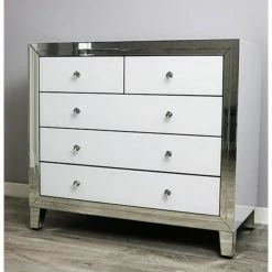 House Of Bling Furniture Boutique Bianca 5 Drawer Chest