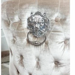 House Of Bling Furniture Boutique Park Lane Lion Knock Chairs Cream Mink Dining Chairs