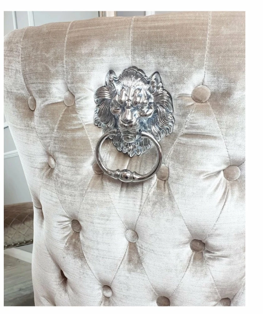 House Of Bling Furniture Boutique Park Lane Lion Knock Chairs Cream Mink Dining Chairs 3 House Of Bling Furniture Boutique Park Lane Lion Knock Chairs Cream Mink Dining Chairs