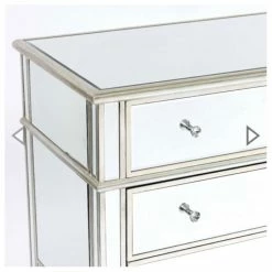 House Of Bling Furniture Boutique Valencia 6 Chest Of Drawers Antique Silver