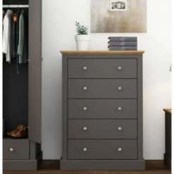 House Of Bling Furniture Boutique Plymouth Chest Of Drawers Grey