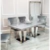 House Of Bling Furniture Boutique Athens Table With High Gloss Grey Glass Top
