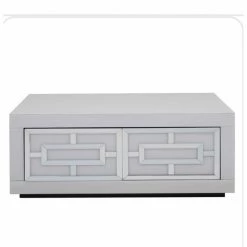 House Of Bling Furniture Boutique White Geo Coffee Table