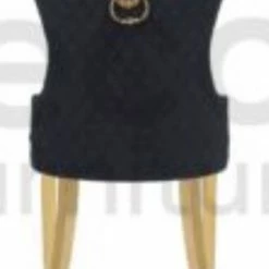 House Of Bling Furniture Boutique Dining Chairs Black Velvet Lion Knock Chair Package With Gold Knocker And Legs