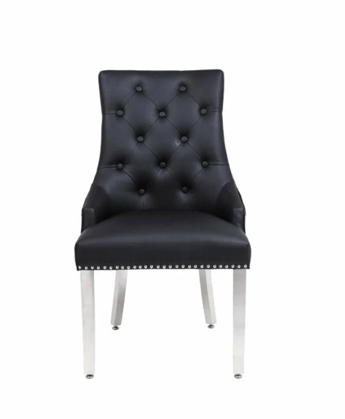 House Of Bling Furniture Boutique Lion Knock Chair In Leather Black Dining Chairs 4 House Of Bling Furniture Boutique Lion Knock Chair In Leather Black Dining Chairs