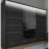 House Of Bling Furniture Boutique Siciley Wardrobe 255 Cm Wide Available With LED Lights