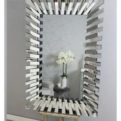 House Of Bling Furniture Boutique Mirrors Chloe Rectangle Zip Mirror
