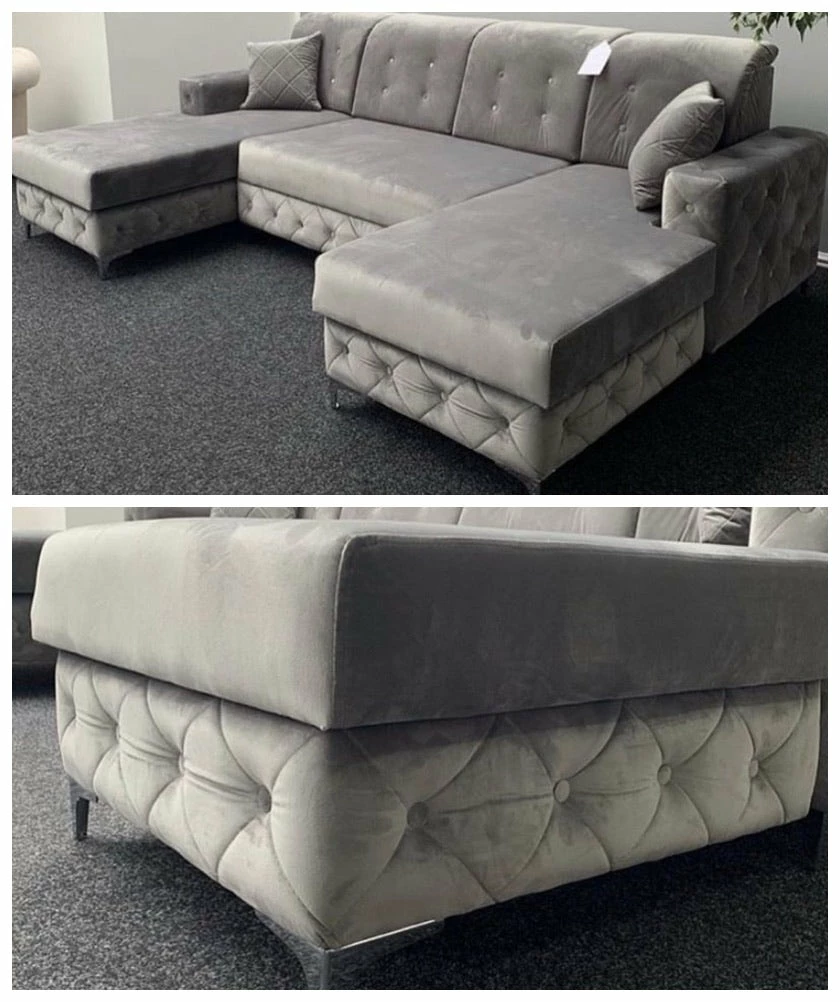 House Of Bling Furniture Boutique The Henley Large U Shape Sofa Bed In Velvet Corner Sofas 5 House Of Bling Furniture Boutique The Henley Large U Shape Sofa Bed In Velvet Corner Sofas