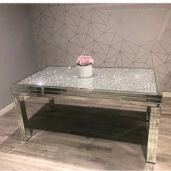 House Of Bling Furniture Boutique Crushed Mirror Dining Table Round Tables