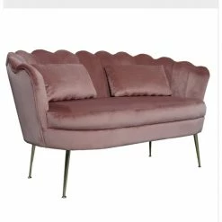 House Of Bling Furniture Boutique Oyster Sofa In Pink Velvet