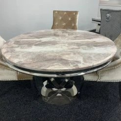 House Of Bling Furniture Boutique Louis Round Marble Table