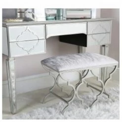 House Of Bling Furniture Boutique Morocco Dressing Table In Silver