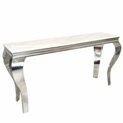 House Of Bling Furniture Boutique Cambridge Console Table Cream Marble